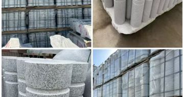 宜宾 芝麻白花岗岩挡车柱、隔离柱多少钱