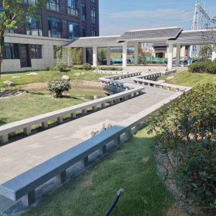 宜宾 芝麻灰小区坐凳&栏杆安装效果