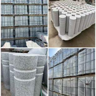 宜宾 芝麻白花岗岩挡车柱、隔离柱多少钱